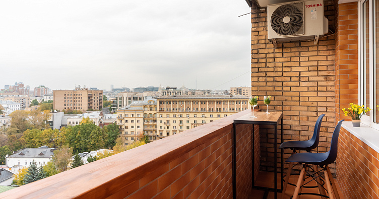 Стильная квартира с панорамным видом на Москву фото 19